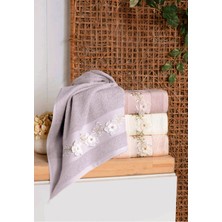 Arliva Home Bukle Nakışlı Mine 4 Lı 30X50 cm %100 Pamuk Mutfak Havlusu