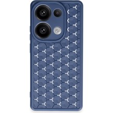 Indispensablely Redmi Note 13 4g Kılıf Petek Silikon Kapak - Lacivert