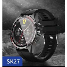 Atk Elektronik Kalobee SK27 Akıllı Saat  Sport Serisi - Ferrari Kadran Tasarımlı Yuvarlak Amoled Ekran"