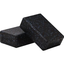 Yoga Blok 2'li Set Yoga Köpüğü Yoga Bloğu Yoga Block Yoga Köpüğü (Siyah + Mavi Orta Sert)…