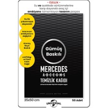 Ambalaj Yelpazesi Suya Dayanıklı Yıkanır Kalın 50 Adet Gümüş Baskılı 35x50cm 150g Oto Paspas Kağıdı Siyah Baklava Desen