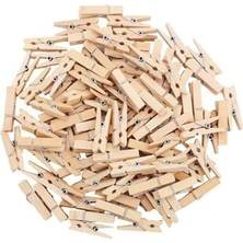 Home 24 Adet Mini Ahşap Not Mandalı,not Tutucu Dekoratif Mandal Çalışma Odası Ev Ofis Için Küçük Mandallar (Natural)