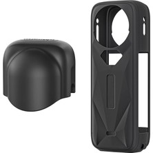 INSTA360 X5 Kamera Için Silikon Koruyucu Kılıf, Lens Koruyucu Kapak, Çizilmez Silikon Kılıf Kapağı Yumuşak Lens Kapağı Koruma Koruma Çerçevesi Lens Koruma Aksesuarları (Siyah)
