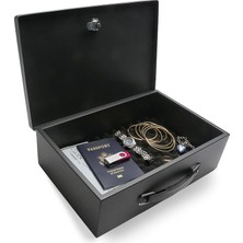 Kasa & Kapı Kilitleri 6104 Yangına Dayanıklı Çelik Güvenlik Kasası, Tuş Kilidi, 0,17 Ayaklar, Siyah