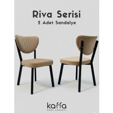 Kaffahome Riva , Modern Mutfak Sandalyesi, Yemek Odası Sandalyesi, Bahçe, Kafe - 2 Adet Cappucino Sandalye