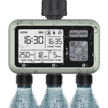 3 Bölgeli Su Zamanlayıcı, Yağmur Gecikmeli Bahçe Hortumu Zamanlayıcı, Manuel Sulama, Çim, Bahçe, Havuz Için Programlanabilir Yağmurlama Zamanlayıcısı