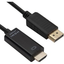 4K Displayport To HDMI Kablo Display Port Çevirici 1.8 Metre