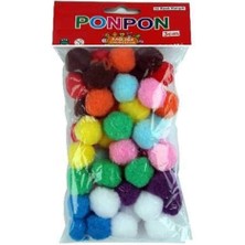 Ponpon 3 cm 10 Renk Karışık 50 Li Paket