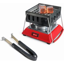 İksa Nargile Köz Ocağı - Elektrikli - Emaye - Kırmızı - Iksa - (İK-208)