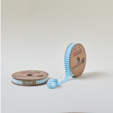 Urfakent Biye Kalın Çizgili Katlı F09 Turkuaz 2 cm 25 Metre %65 Koton %35 Polyester