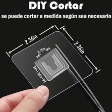 Sets Sihirli Kanca Çıft Taraflı Çok Amaçlı Kancalar Kendinden Yapışkanlı Şeffaf Su Geçırmez ve Yağ Geçırmez. Mutfak Banyo Oturma Odası Içın Delme Yok Çıkarılabilir Max 10KG