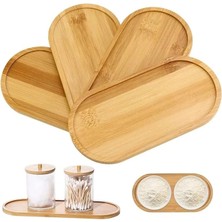 Bambu Yağdanlık Altlığı Sunumluk Şık ve Dayanıklı Ahşap Tepsi (Oval)