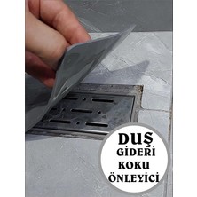 Duş Gideri Kötü Koku Önleyici Uzun Silikon Mat Koku Giderici Dikdörtgen Sızdırmaz Ped Duş Gideri Kapağı Tıpası Böcek Önleyici Koku ve Su Geçirmez Yer Sifonu Kapağı Duş Kanalı (55 cm x 12 Cm)