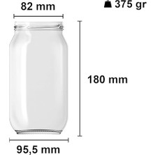 1000 ml Konserve Kavanoz Metal Kapaklı Şeffaf Cam 1000 cc Paşabahçe 6 Adet (Beyaz Kapak)