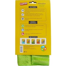 Mikrofiber Yağ & Kir Sökücü Mutfak Bezi Tekli, Çift Taraflı Hızlı Kuruyan Mikrofiber Mutfak Temizlik Bezi 30X30 Cm, Tüy ve Çizik Bırakmayan Ev, Ocak ve Fırın Için Yağ ve Kir Sökücü Tasarım