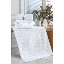 Li Ayak Izli Banyo Paspas 100 Pamuklu Ayak Havlusu 50X70 cm