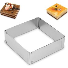 Home Paslanmaz Çelikten Ayarlanabilir Kek ve Pasta Kalıbı,kare ve Dikdörtgen Ayarlanabilir Kek Kabı,ayarlı Ekmek Kalıbı,pastacılık ve Dekokrasyon Için Çelik Paslanmaz Ayarlı Kek Kalıbı