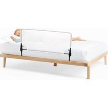 Baby - Desensiz Beyaz Fileli Katlanabilir Yatak Bariyeri 120 cm
