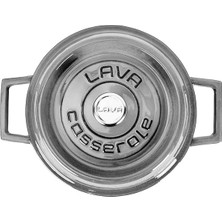 Metal Premium Serisi - Döküm Yuvarlak Tencere, 20 Cm, Majolik Gri