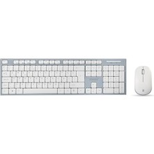 KM-6063 Beyaz/gri Kablosuz Q Multimedia Klavye + Mouse Set