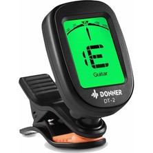Gitar Tuner Klipsli Hassas Kromatik, Akustik Gitar Bas Keman Ukulele Tuner Dt-2