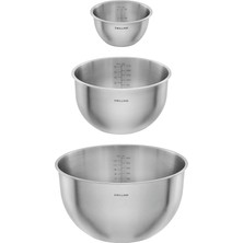 Fresh & Save Bowls Kase Seti S/m/l / 3-Parça, Paslanmaz Çelik, Metalik Gri