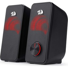 Stereo Hoparlör 2.0 Stentor (GS500) 2 x 3 W Arka Aydınlatmalı Bilgisayar Için, Kırmızı, USB Üzerinden Güç Beslemesi ve 3,5 mm Jak Fişi, Siyah