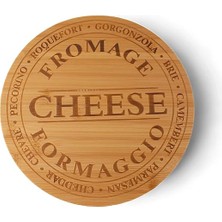 Bambu Peynir ve Kesim Sunum Tahtası Yuvarlak 27,5cm*27,5cm*1,5cm - Ahşap Peynir, Kesme Tahtası ve Sunum Tepsisi