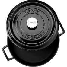 Döküm Çok Amaçlı Yayvan Tencere Çap(Ø) 28 cm - Trendy Siyah