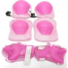 Store Kız Çocuk Bisiklet Scooter Dizlik Dirseklik Korucu Eldiven Bisiklet Scooter Koruyucu Set Ekipman, Pembe