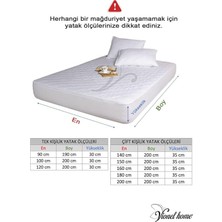 HOME%100 Pamuk, Full Kenar Fitted Sıvı Geçirmez,tek, Çift Kişilik Bebek Yatak Koruyucu Çarşaf Alez (Beyaz, 160X200)