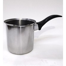 Fincan Hacimli Paslanmaz Çelik Büyük Boy Cezve No:5 Çok Amaçlı Kullanıma Uygun Mama Isıtma Kabı