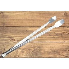 Çelik Büyük Boy Şef Mangal Barbekü Maşası Kömür Izgara Maşası - 36 cm