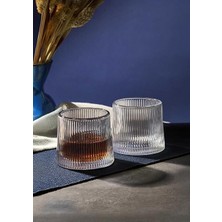 2li Karıştırıcı Kokteyl Bardağı - Meşrubat Bardak Takımı - Dönme Mekanizmalı- 150 ml