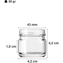 29 ml Konserve Küçük Numune Kavanoz Siyah Metal Kapaklı Şeffaf Cam 29 cc Paşabahçe (6)