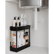 Home Rafata Çok Amaçlı Askılı Banyo Düzenleyici 2 Katlı Kaydırmaz Tabanlı Modern Stil