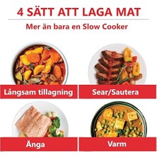 Pot Üstün Yavaş Pişirici/yavaş Pişirici, 7,1l Çoklu Pişirici / 4 Pişirme Fonksiyonu (Yavaş Pişirme, Kızartma, Buharda Pişirme ve Sıcak Tutma Fonksiyonu) Bulaşık Makinesinde Yıkanabilir - 800W