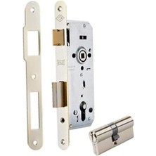 Kilit 152R-40MM Dış Kapı Silindirli Nikel Oval