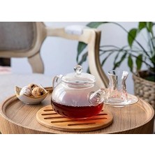 Bambu Nihale Isıya Dayanıklı Ahşap Tencere ve Tava Altlığı Kaymaz Mutfak Servis Ürünü (Yuvarlak)