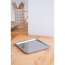 & Stone Metal Kare Servis/sunum Tepsi
