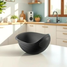Home Çok Amaçlı Süzgeç - Pirinç Süzgeci 3 Litre Siyah