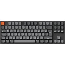 K8 Max%80 Tkl Rgb Türkçe Red Switch Kablosuz Alüminyum Çerçeve Karbon Siyah Mekanik Klavye