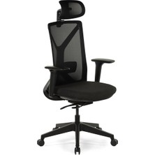 Benin Ofis Koltuğu | Yönetici Koltuğu Hareketli Kol (Siyah)