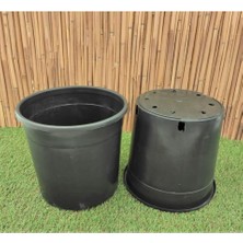 Üretim Saksısı 2 Adet 5 Lt 20X20 cm Plastik Saksı Siyah Üretim Saksı Bitki Üretim Saksısı