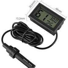 Mini LCD Problu Dijital Termometre ve Higrometre İç Dış Mekan Kullanımı İçin Nem Sıcaklık Ölçer