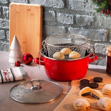 Fry Çıtır Kızartma Tenceresi 22 Cm, Kırmızı