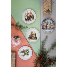 Porselen Festive 4 Parça 15 cm Tabak