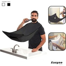 Renkli Pratik Evde Saç Sakal Tıraş Önlüğü Hijyenik Sakal Kesme Örtüsü Traş Önlüğü Siyah Ipli Tela Kumaş Ergonomik Önlük