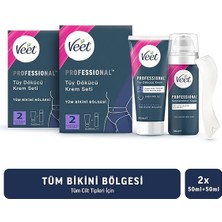 Professional Bikini Bölgesi Tüy Dökücü Krem Seti (50 ml + 50 Ml) x 2 Adet