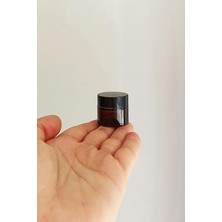 Mini Amber Cam Kavanoz, 10 ml Hacimli, Sızdırmaz Kapaklı, Krem ve Kozmetik Saklama Kutusu, Lip Balm 6 Adet